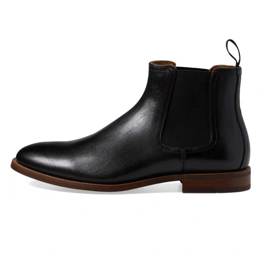 Florsheim Rucci Plain Toe Gore Boots, Black, Size‎ 11W, NIB
